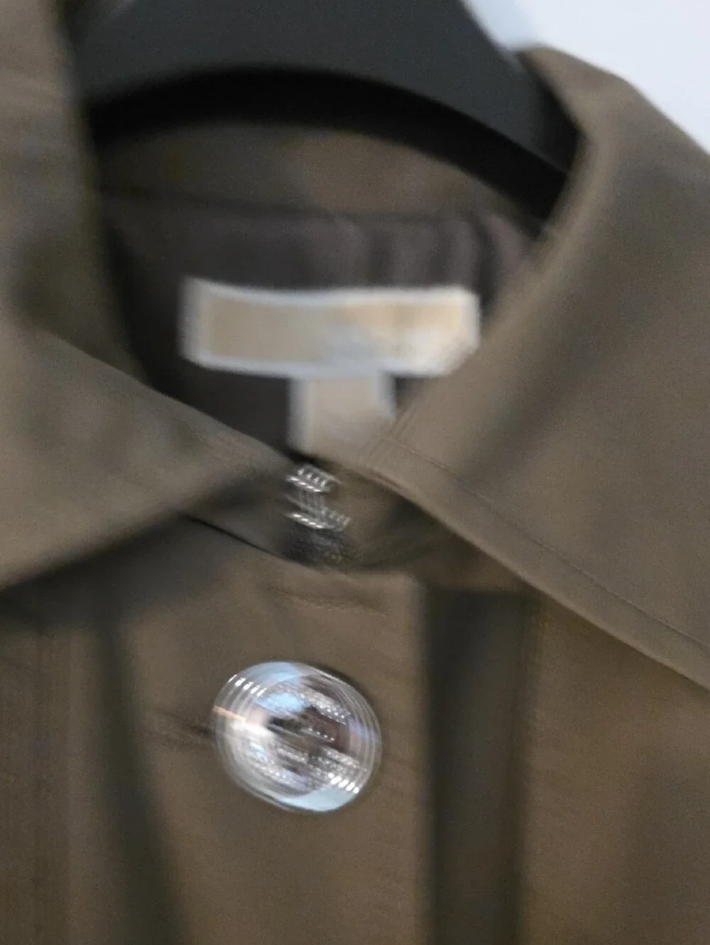 Michael Kors Olive Green Belted Trench Coat